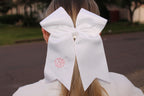 Monogrammed White Bow