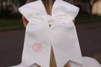 Monogrammed White Bow